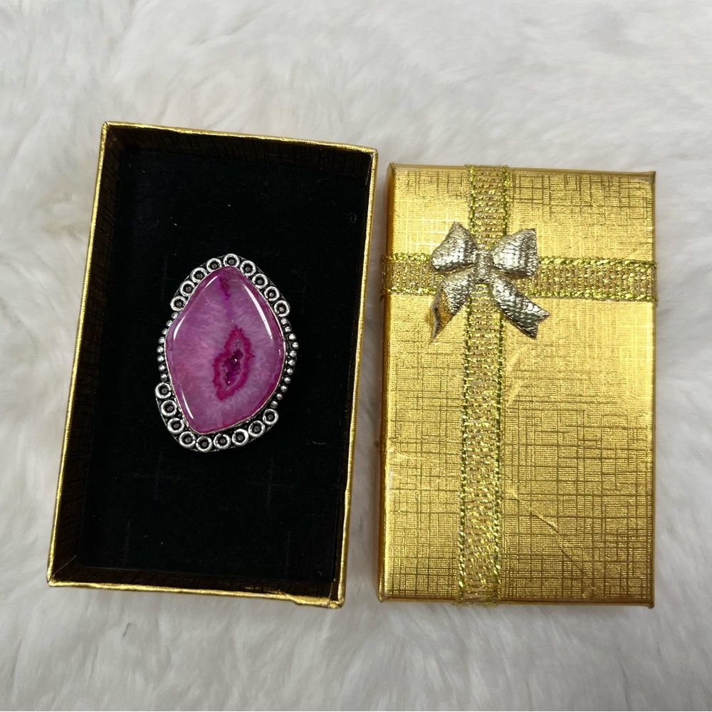 Solar Add On Item Pink Ring size 8.75 - Picture 2 of 7